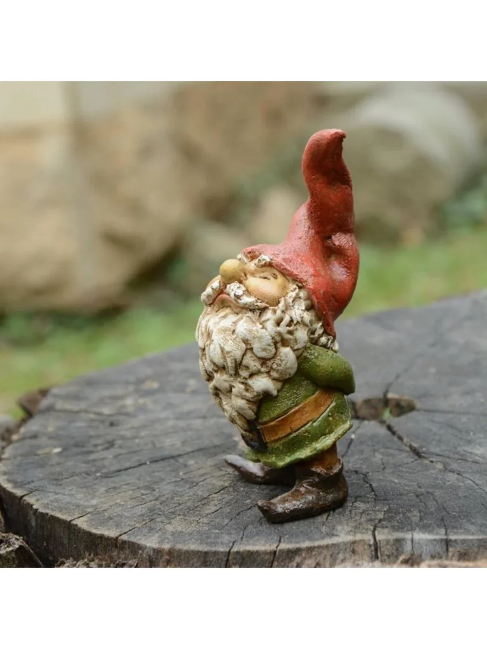 Miniature Fairy Garden Gnome Statue for Terrarium Decor - Whimsical Home Accent